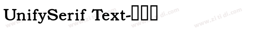 UnifySerif Text字体转换